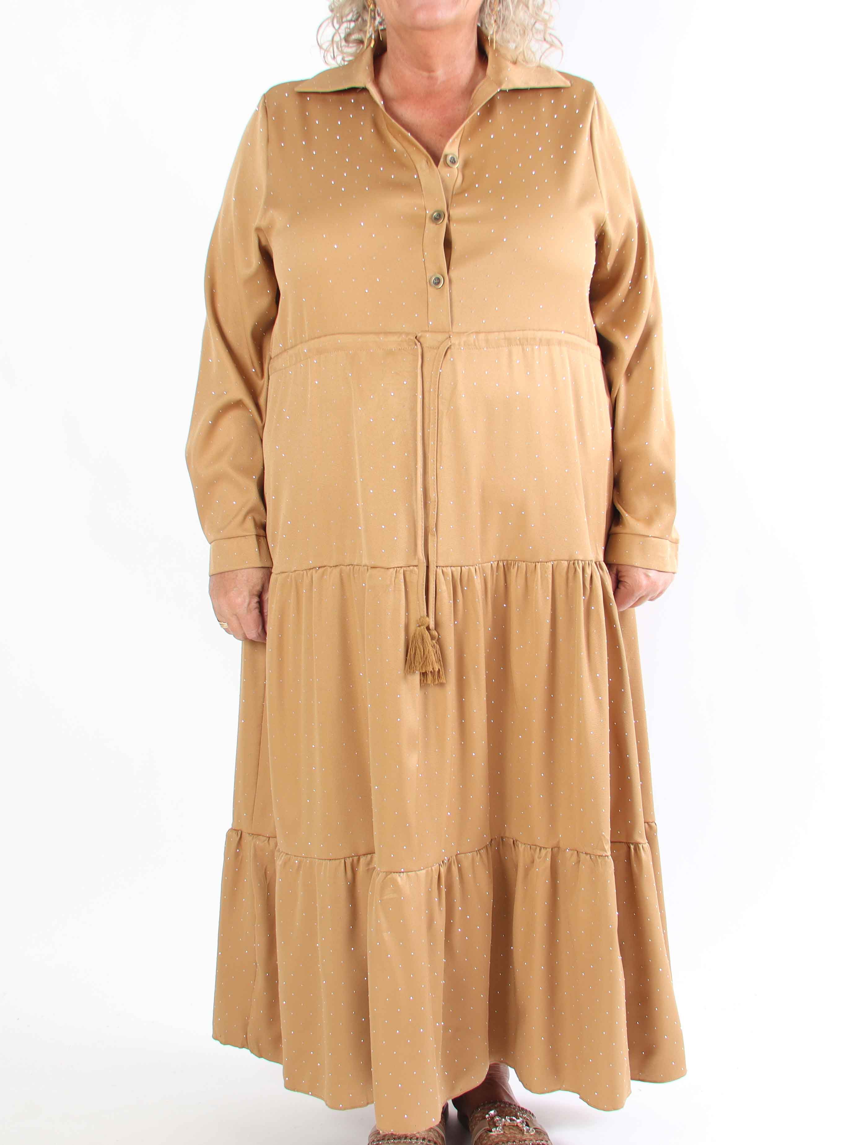 Starlight - Plus size-klänning med lager-på-lager-look utsmyckad med volanger